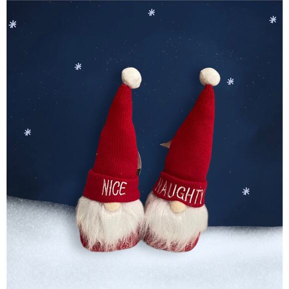 Unbranded Other - Pair Naughty Nice Christmas Bean Bag GNOMES :)